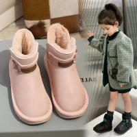 邦塞斯 男女童鞋儿童雪地靴短靴子2022新款秋冬款雪地皮靴加绒防滑