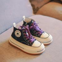 邦塞斯 网红厚底增高女生鞋学生高帮皮面板鞋女童鞋可爱女鞋子