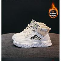 邦塞斯 高帮大棉板鞋时尚女生保暖棉鞋男女潮童鞋冷粘冬季鞋子