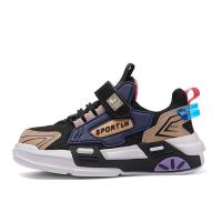 邦塞斯 秋冬男女童运动鞋加绒软底儿童跑步鞋中大童防水休闲鞋