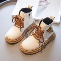 邦塞斯 四季款高帮男女童鞋潮流百搭马丁靴儿童长筒靴时尚百搭