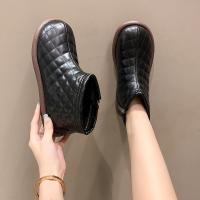 邦塞斯 雪地靴女冬2022年新款可爱加绒加厚一脚蹬保暖面包鞋棉鞋东北学生