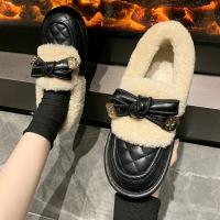 邦塞斯 雪地靴女冬加绒保暖棉鞋2022年新款网红少女短筒加厚底毛毛鞋秋冬