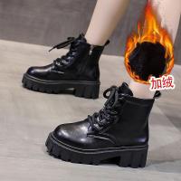 邦塞斯 马丁靴女鞋子2022年新款靴子秋冬季短靴秋冬季加绒雪地棉鞋单鞋