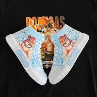 邦塞斯 港风潮鞋秋冬季新款高帮板鞋学生鞋亲子鞋童鞋动漫卡通小白鞋