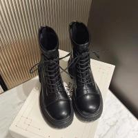 邦塞斯 马丁靴女2022年新款英伦风秋冬单靴秋冬显瘦瘦厚底短靴