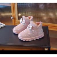 邦塞斯 童鞋女雪地靴冬季儿童靴子加绒棉靴保暖短靴加厚