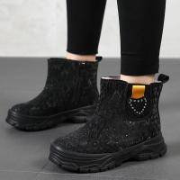 邦塞斯 儿童雪地靴防水防滑男女童冬靴加绒加厚中大童女童靴子童鞋棉靴