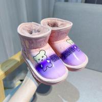 邦塞斯 冬季保暖男女童暴力熊雪地靴冬季新款防水保暖儿童棉靴加绒加厚短靴