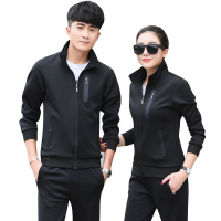 歌爱妮秋冬2019新款运动套装男 韩版休闲立领运动外套 大码运动裤服装女套装