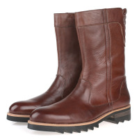 歌爱妮2021轻奢定制高端男式中筒靴马靴防滑耐磨厚底皮靴男牛仔靴真皮休闲男靴子尖头潮