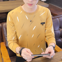 歌爱妮2019圆领卫衣男韩版修身秋季长袖T恤男士时尚休闲打底衫青年潮流秋衣