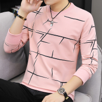 歌爱妮2019秋季长袖T恤男卫衣圆领体恤韩版修身秋衣ins潮流青少年上衣服男装