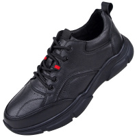 歌爱妮2021真皮运动鞋男全牛皮男鞋春季皮鞋男休闲皮面旅游鞋软底透气跑步鞋