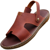 歌爱妮男士凉鞋2021年新款休闲开车真皮凉拖鞋男耐磨防滑沙滩鞋爸爸透气