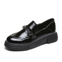 歌爱妮英伦小皮鞋女软皮2021春款平底单鞋学院厚底乐福鞋一脚蹬ins潮鞋