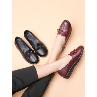 歌爱妮2021春秋款妈妈鞋软底舒适单鞋中老年人女鞋平底防滑中年老人奶奶皮鞋