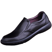 歌爱妮2021外贸男士头层牛皮真皮男鞋软底软皮黑色春秋厚底舒适商务休闲皮鞋