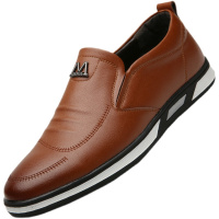 歌爱妮2021皮鞋男新款男士休闲鞋男士韩版潮流休闲鞋真皮百搭透气男鞋