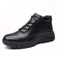 歌爱妮2021男士棉鞋冬季保暖加绒真皮牛皮休闲棉皮鞋高帮加厚羊毛防滑雪地靴