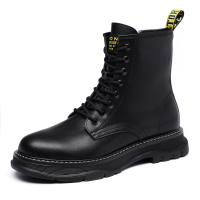 歌爱妮2021马丁靴男春秋新款高帮英伦风皮靴潮冬季真皮加绒男靴中帮靴子