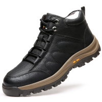 歌爱妮2021棉鞋男士保暖加绒加厚冬季雪地靴羊毛棉皮鞋高帮大码中老年爸爸鞋