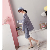 SUOGE毛线裙套装时尚两件套秋装女2019新款网红毛衣秋冬季针织外套宽松