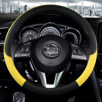 上山豹 适用于马自达三3马六6八8M2劲翔M5睿翼阿特滋星骋CX-75专用方向盘套皮革
