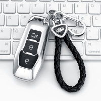 上山豹 适用于适用福特福睿斯钥匙套新蒙迪欧1.5T撼路者翼博车钥匙包壳扣男女士