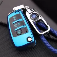 上山豹 适用于适用于奥迪q3钥匙套女A3/A6L/Q2L/QA1/S3/Q7汽车钥匙保护壳扣包男