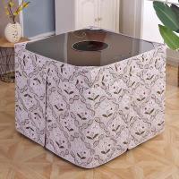 升降取暖方桌电暖方机电暖炉专用电炉罩70*70*68cm烤火罩电暖炉套桌布炉子罩烤火被桌套罩[揭盖]