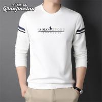 千锦鸟(Qianjinniao)2022秋季新款男士长袖t恤纯色圆领T恤休闲百搭秋衣中青年阳光帅气卫衣年轻爸爸秋装