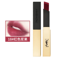YSL圣罗兰小金管18秋冬新品 哑光细管小金条口红唇膏小方管21号口红 限量小金条黑管哑光口红18# 红棕姨妈色2.2g