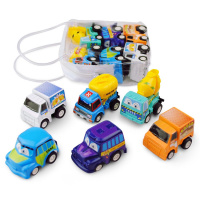 儿童玩具车批迷你回力车仿真模型塑料惯性小汽车宝宝6辆价
