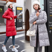 棉服女中长款双面穿韩版宽松2021新款冬装时尚两面穿立领棉衣外套