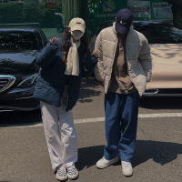 2024新款情侣款棉服女式短款韩版宽松棉衣冬季大码立领面包服外套