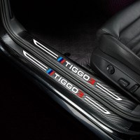 21-22款奇瑞瑞虎3XPLUS汽车槛条内饰改装防踩迎宾踏板边防刮耐磨皮革槛贴