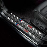 比亚迪e2汽车槛条内饰改装防踩迎宾踏板边防刮耐磨皮革槛保护贴