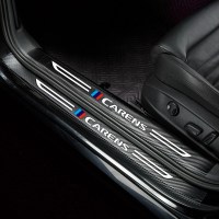 起亚佳乐汽车槛条内饰改装防踩迎宾踏板边防刮耐磨皮革槛保护贴