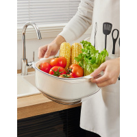 洗菜盆沥水篮双层厨房淘蔬菜洗水果神器家用客厅水果盘零食收纳筐