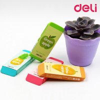 得力(deli)71050a大橡皮擦 4b橡皮 彩色水果 学生美术绘画108*40*12mm