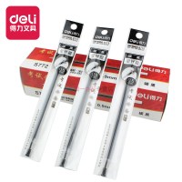 得力文具S772全针管中性笔芯极细水笔替芯0.5mm学生考试专用笔芯