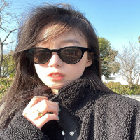 韩版闪电客墨镜女ins酷复古欧美风街拍猫眼辣妹眼镜网红凹造型太阳镜