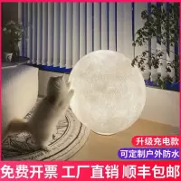 理线家月球灯星球灯户外圆球氛围庭院灯网红客厅卧室床头台灯月亮落地灯