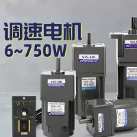 理线家调速电机6-400w可调无极变速微型小型齿轮减速电机交流220v