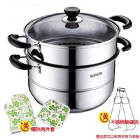 苏泊尔30cm易存储不锈钢双层复底蒸锅 SZ30C1