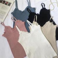 臻依缘 吊带背心女学生修身型2019夏季新款外穿内搭chic针织修身吊带小清新打底上衣