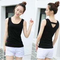 臻依缘 2019【二件装】春夏秋冬装新款外穿纯色修身显瘦百搭打底衫背心女修身吊带 修身型