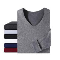 [保暖套装]休闲男士无痕保暖内衣套装冬季加绒V领秋衣秋裤臻依缘