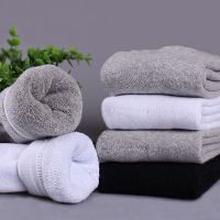 袜子女秋冬毛巾袜加厚保暖棉袜女士毛圈袜黑色中筒加绒袜子4双装 臻依缘